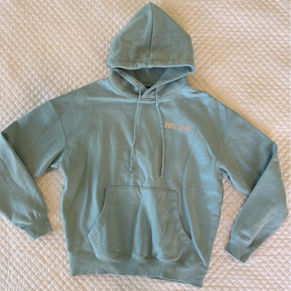 FULL SEND Reflective Logo Hoodie | BLUE | M